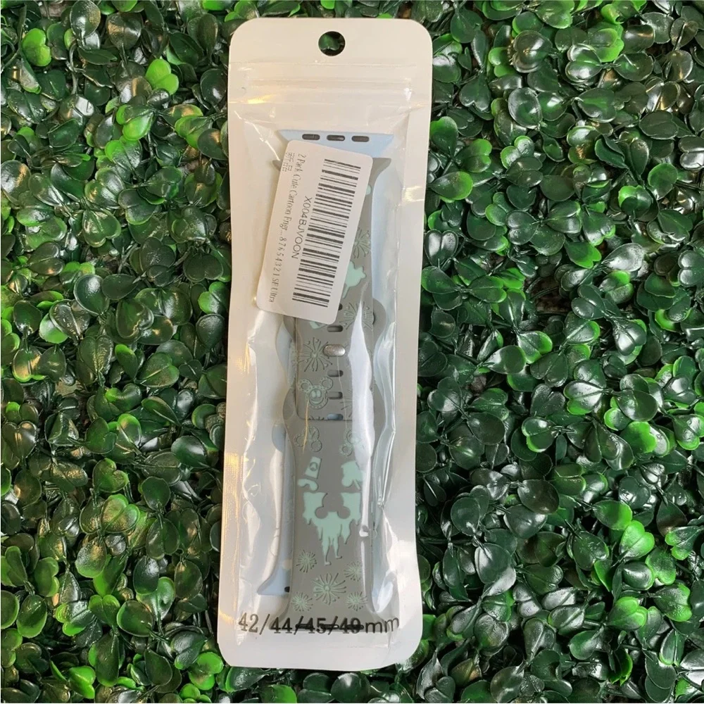 Disney Parks Themed Silicone Watch Bands for Apple Smart Watch 42/44/45/49mm